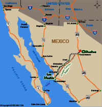 Copper Canyon Map and Driving Directions